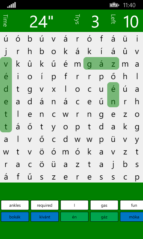 English Hungarian Word Search For Windows 10 Mobile