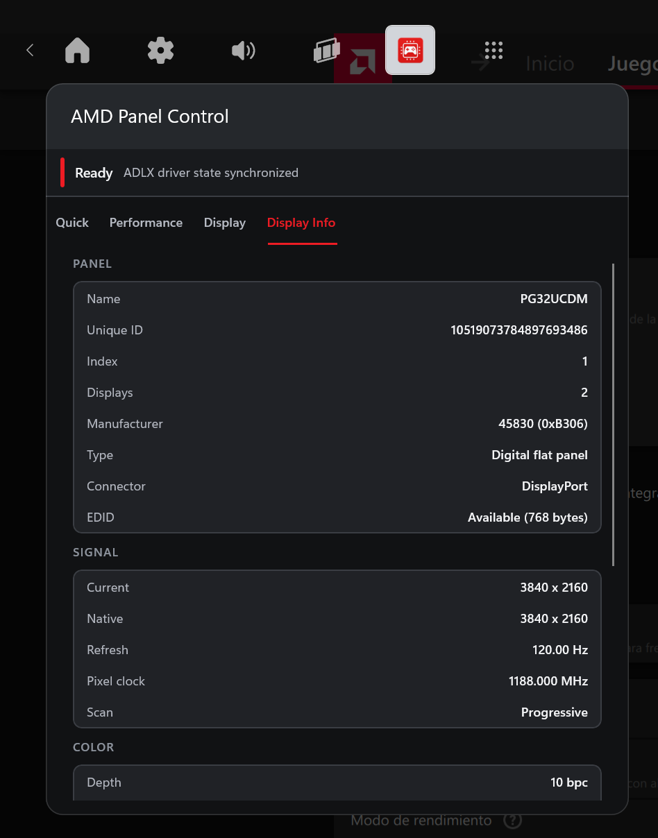 AMD Control Panel screenshot