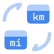 Convert km to Miles icon