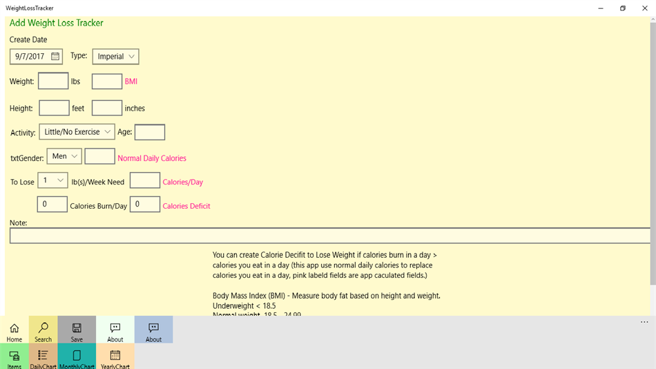 WeightLossTracker (Windows) 由: jhseu01