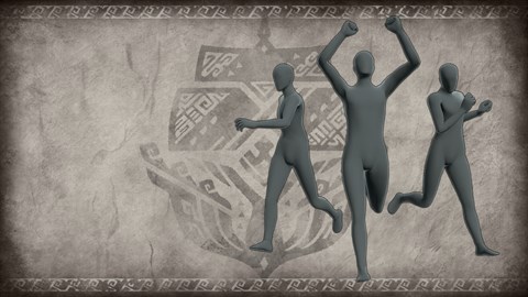 Conjunto de poses de caça