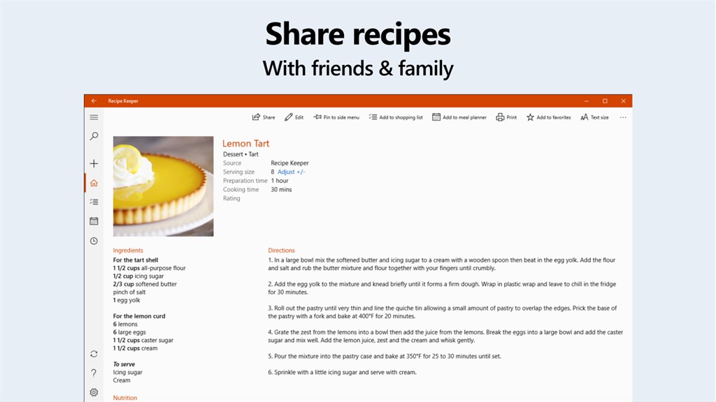 Recipe Keeper Pro — неофициальное приложение в Microsoft Store