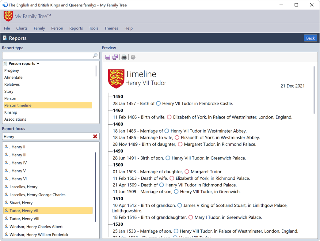 #7. My Family Tree (Windows) 来自: Chronoplex Software