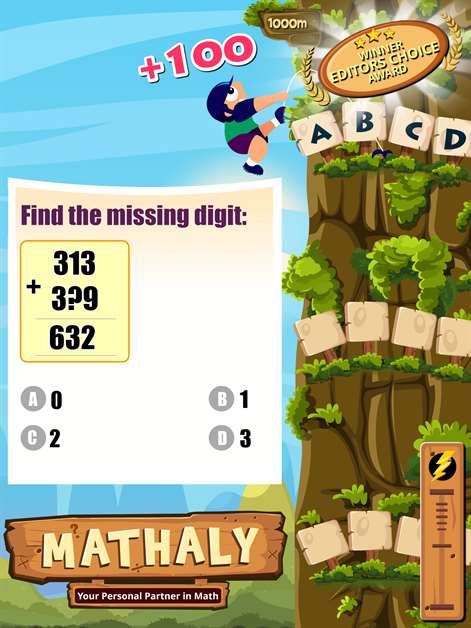 Math Games for Kids Grade 1 to 5 - Addition Subtraction Multiplication Numbers Fractions Geometry Measurement Practice with Mathaly Screenshots 2