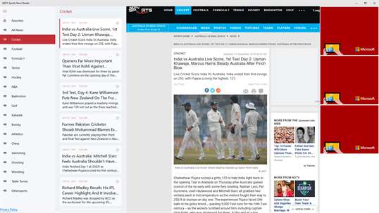 NDTV Sports News Reader screenshot 2