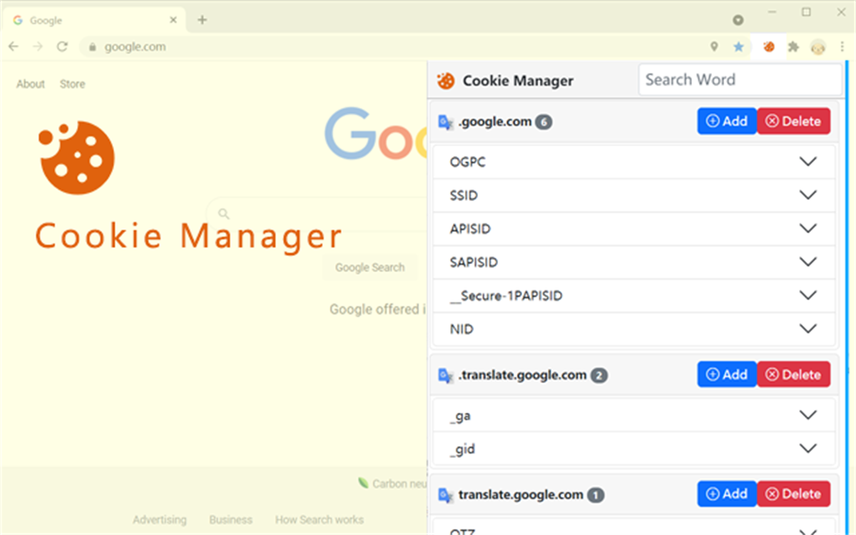 Cookie Manager - Manage and Control Cookies on Edge