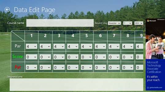 Golf Score Management & Score Transition View screenshot 3