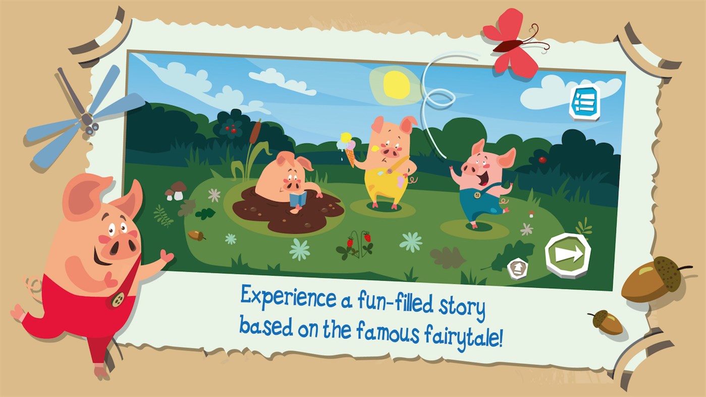 #1. The Adventures of the Three Little Pigs (Windows) By: Irene Deev