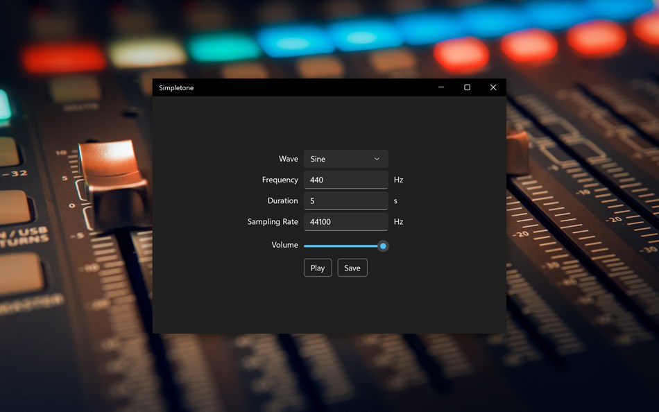 Simpletone - tone generator (Windows) Podle: Furnace Creek Software