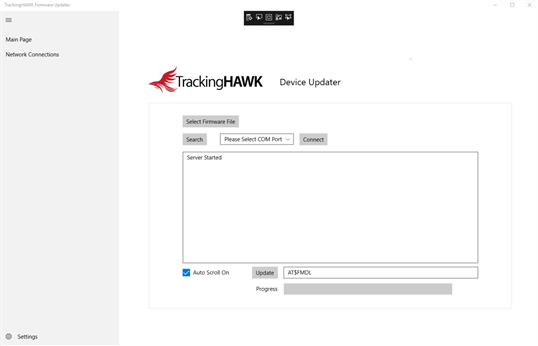 TrackingHAWK Eagle Firmware Updater screenshot 1