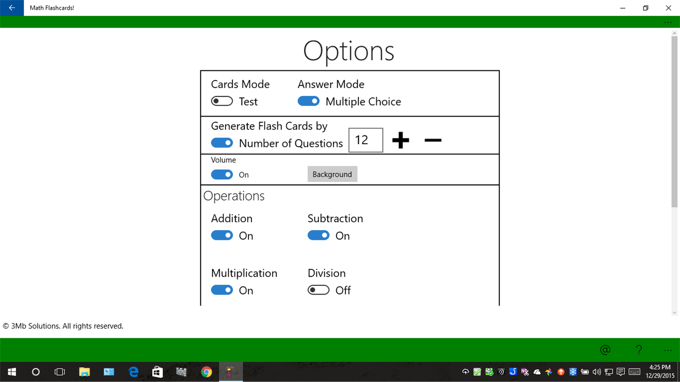 #7. Math Flashcards! (Windows) Με: 3Mb Solutions