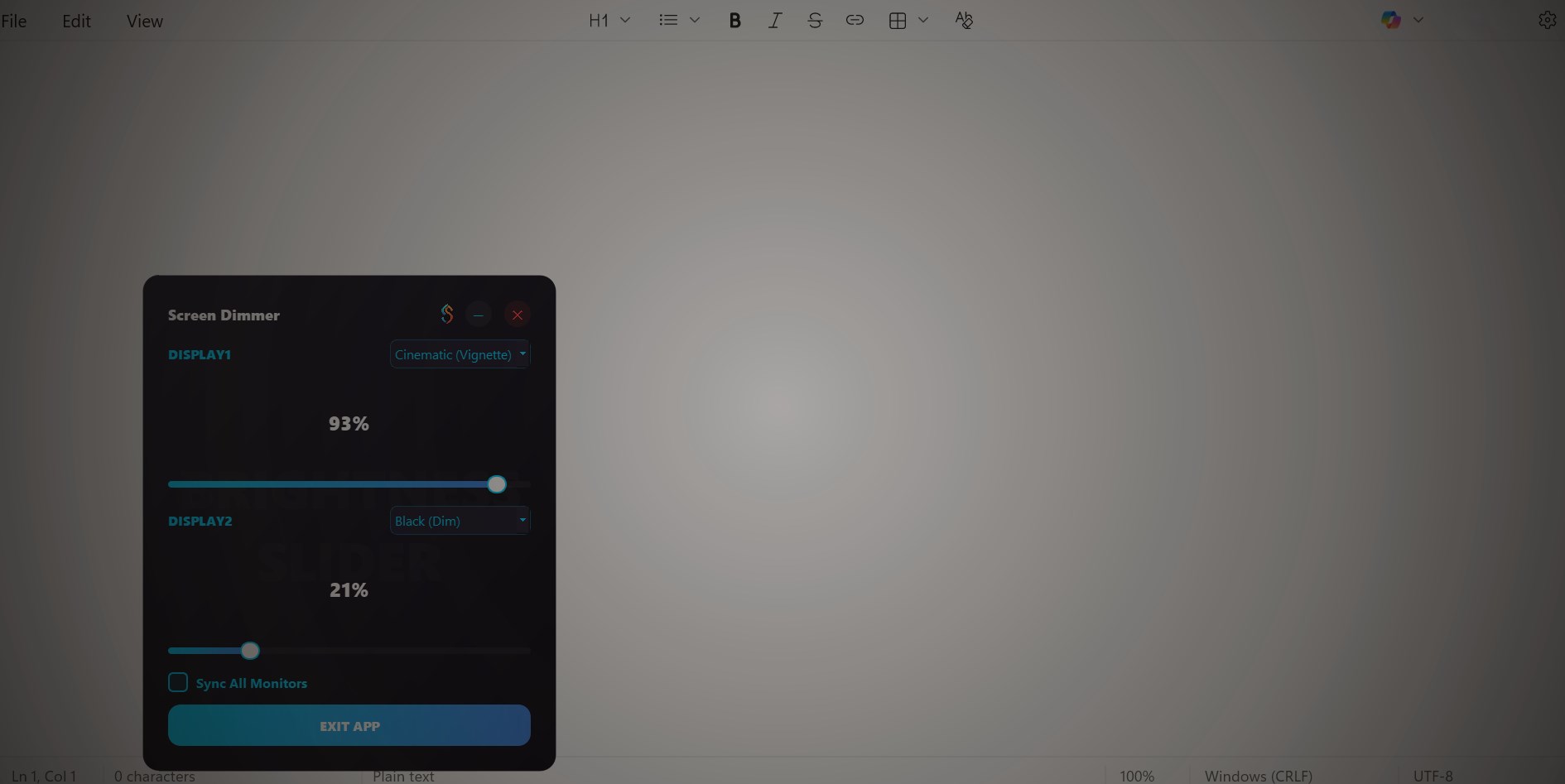 BrightnesSlider screenshot