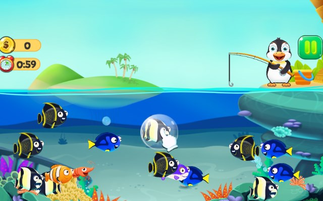 Penguin Deep Sea Fishing Game