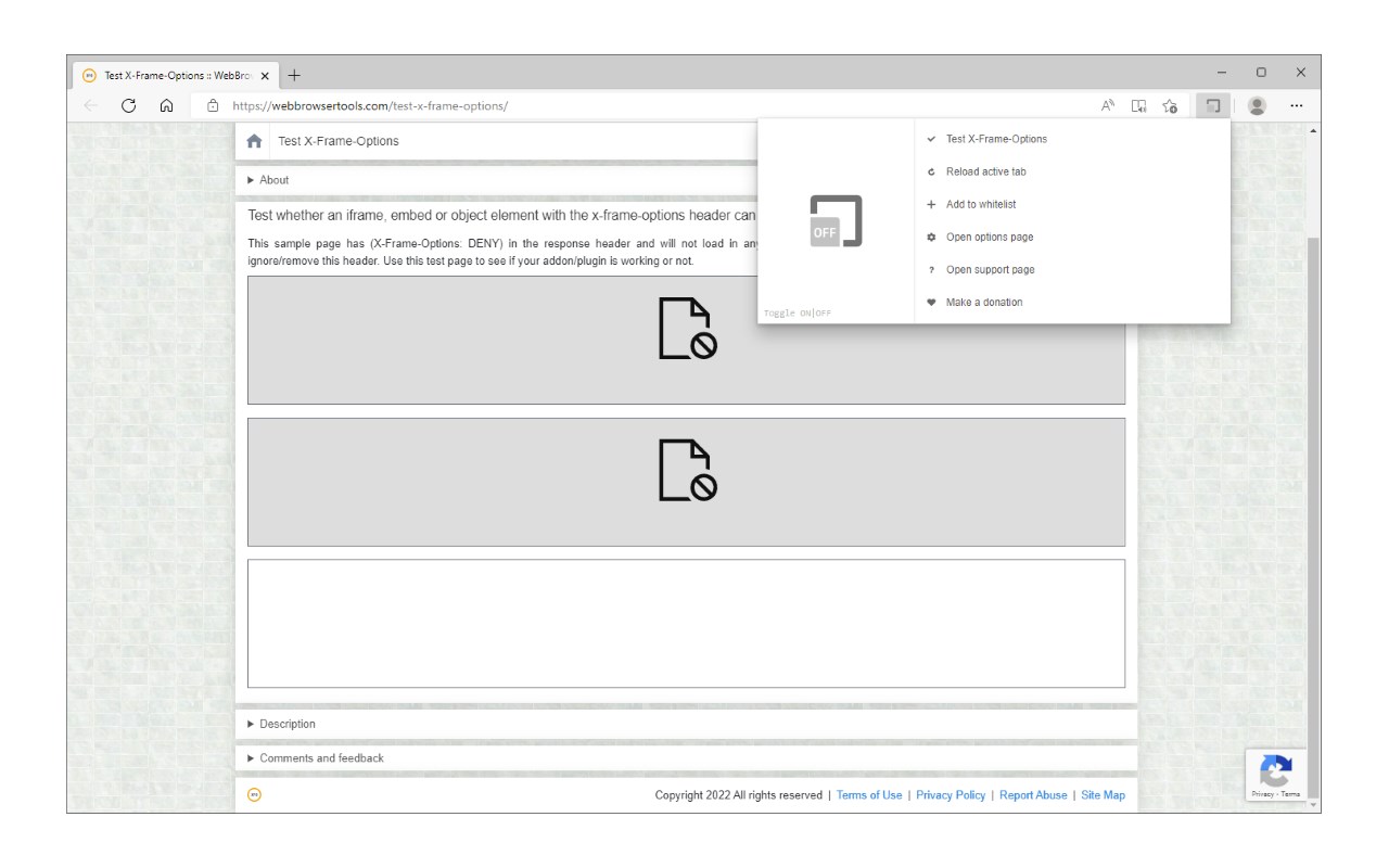 Allow X-Frame-Options