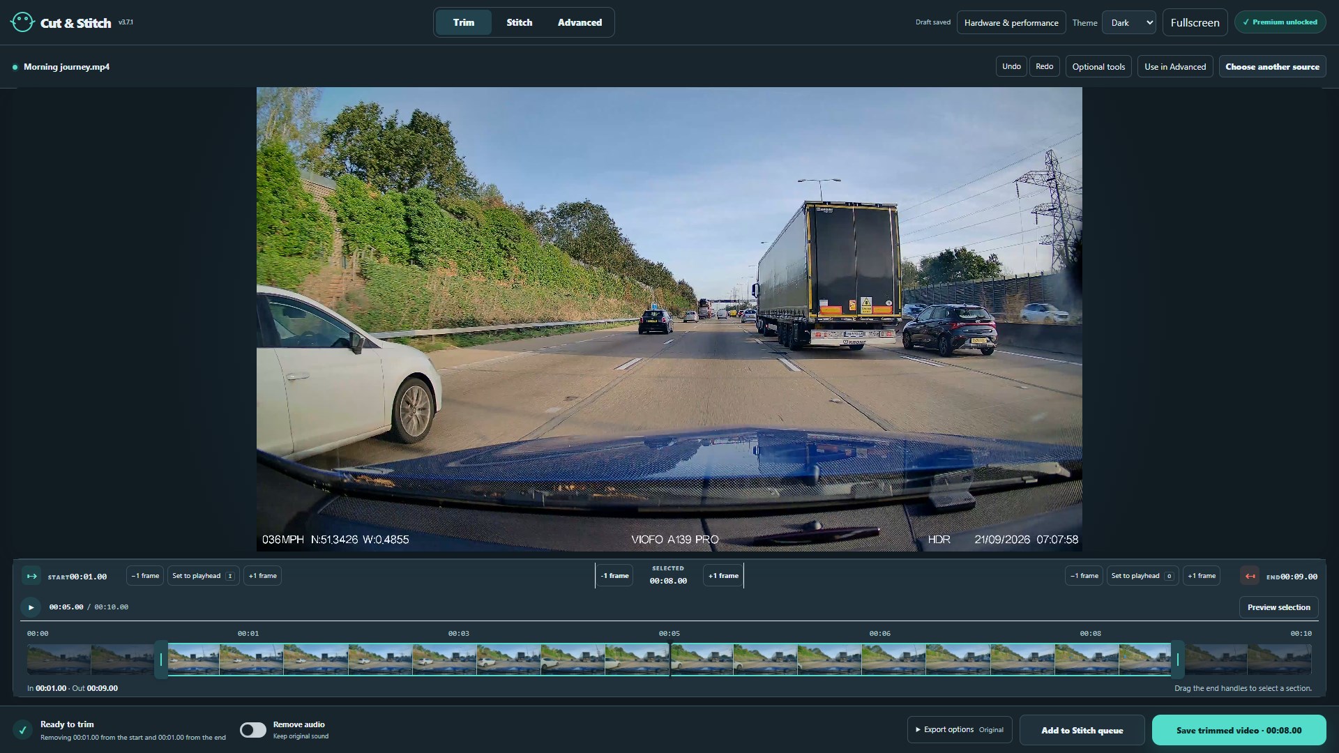 Cut & Stitch Video Editor screenshot