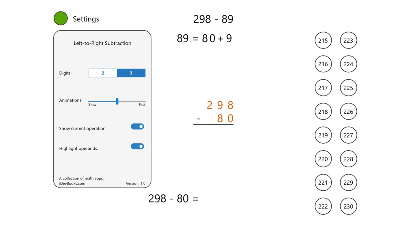 #3. Left-to-Right Subtraction (Windows) 作者: iDevBooks