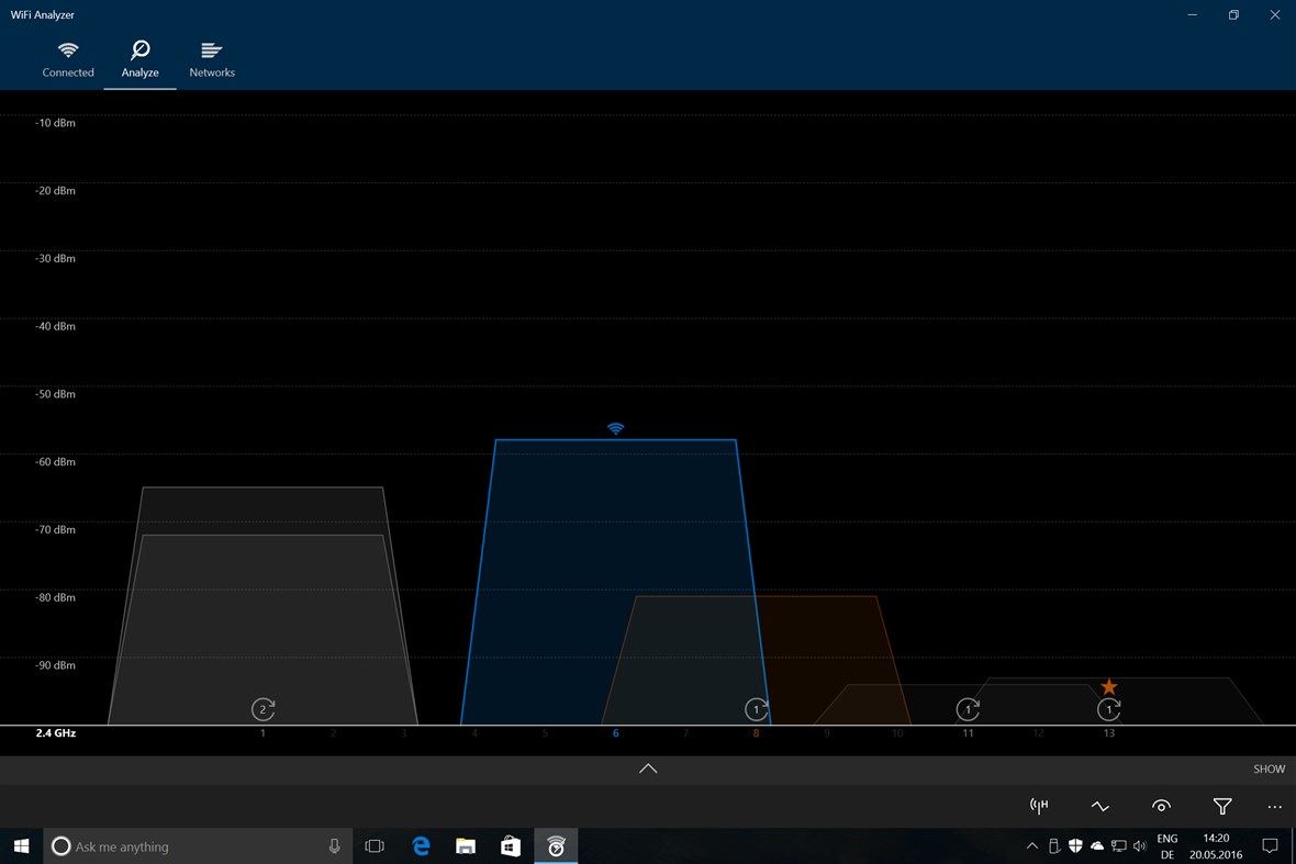 #6. WiFi Analyzer (Windows) Oleh: Matt Hafner