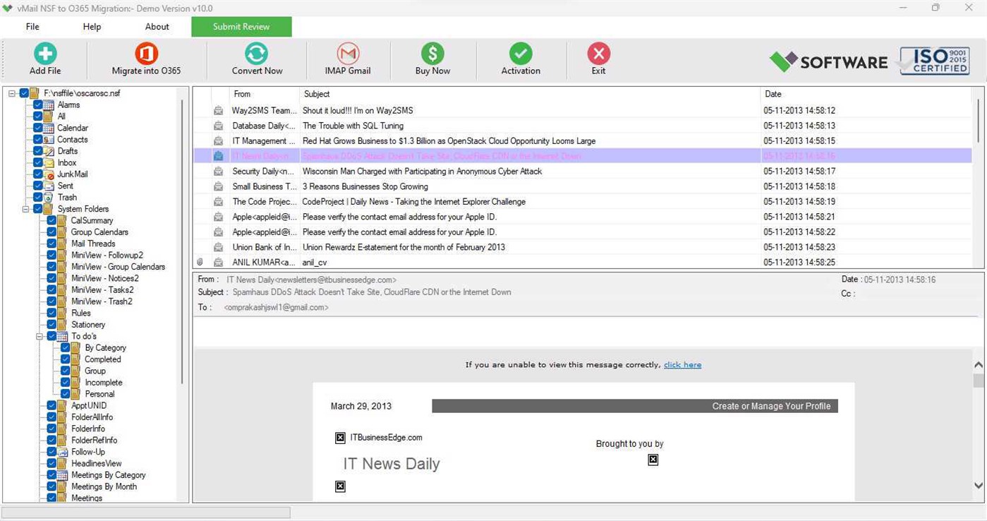 #4. NSF to O365 Migration (Windows) 由: VARTIKA SOFTWARE PRIVATE LIMITED