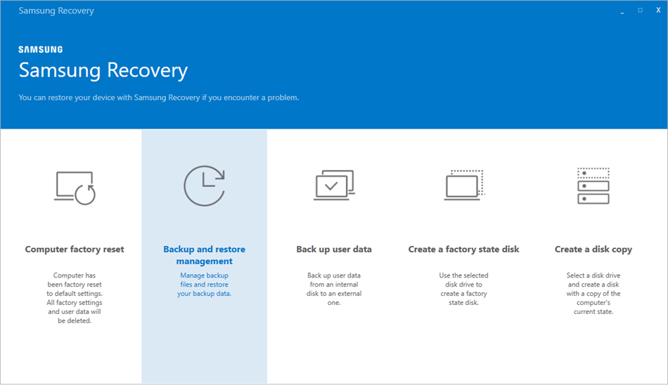 Samsung Recovery (Windows) Podle: Samsung Electronics Co. Ltd.