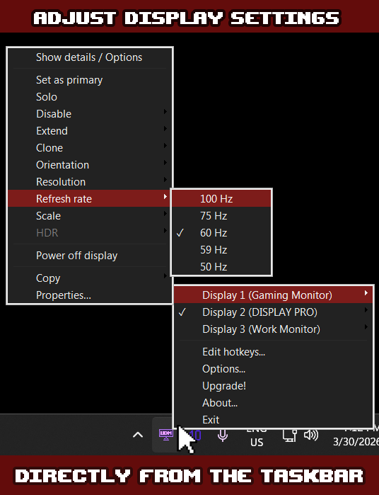UDM - Ultimate Display Manager for Windows screenshot