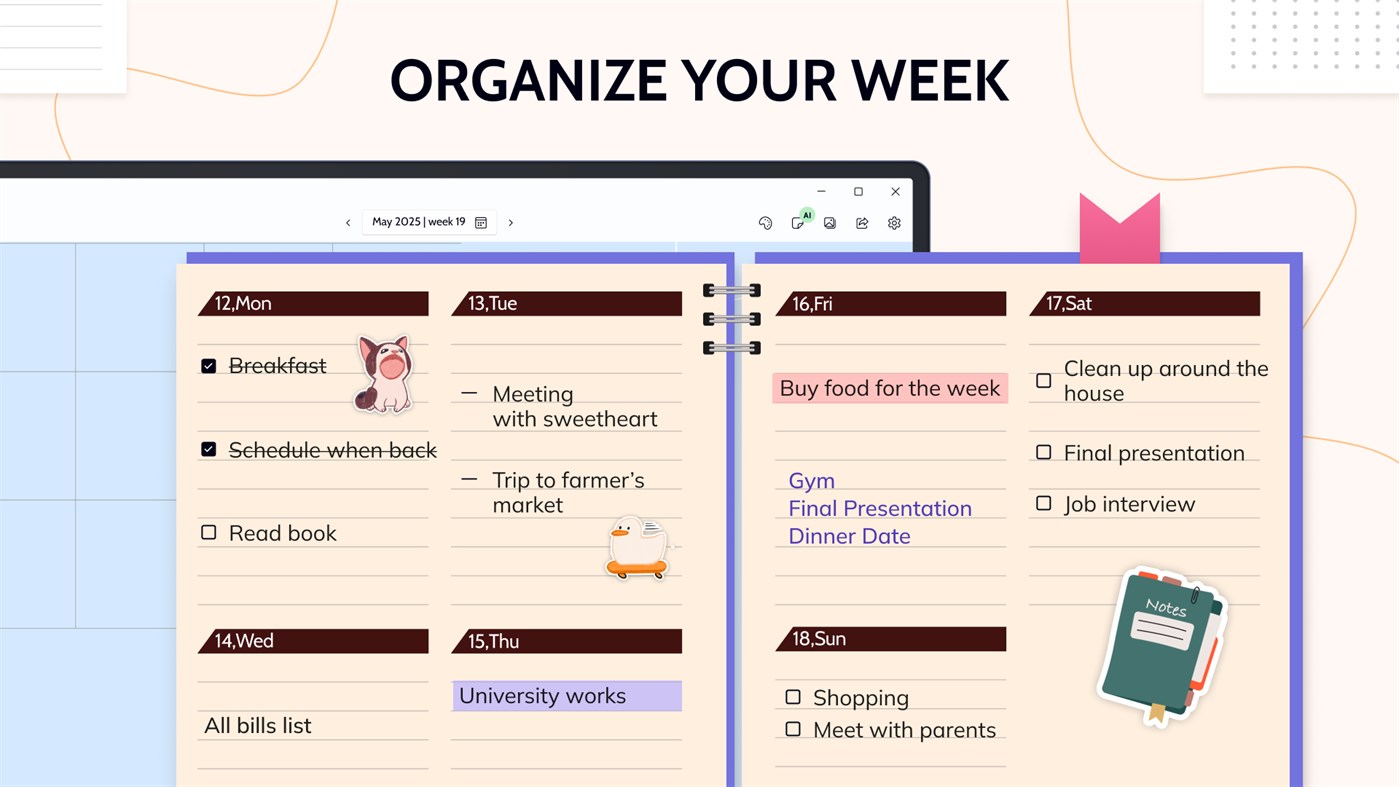 #1. Weekly Timetable: Task & Routine Planner (Windows) โดย: LLC "CREATIVE WORKSHOP"