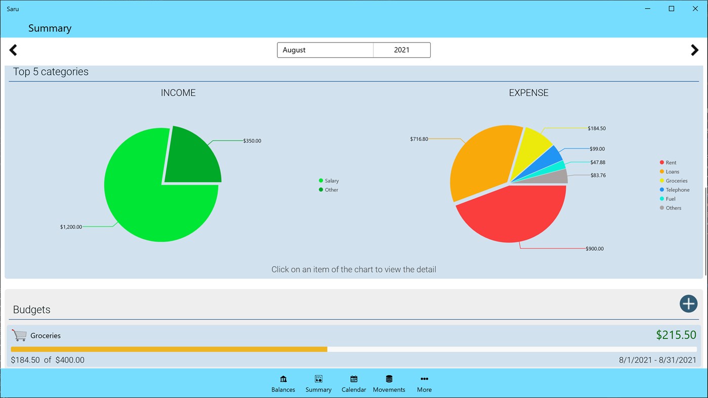 #3. Saru - Money and expenses (Windows) By: DRossoft