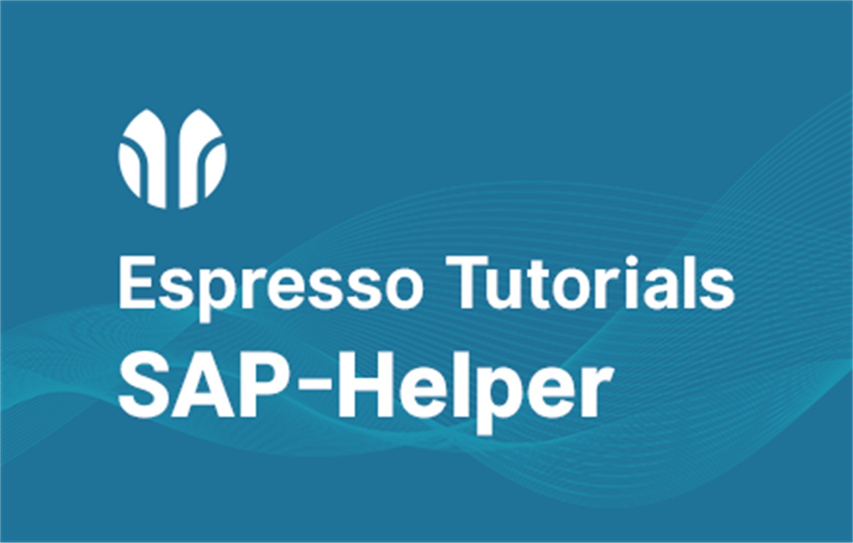 Espresso Tutorials - SAP Helper