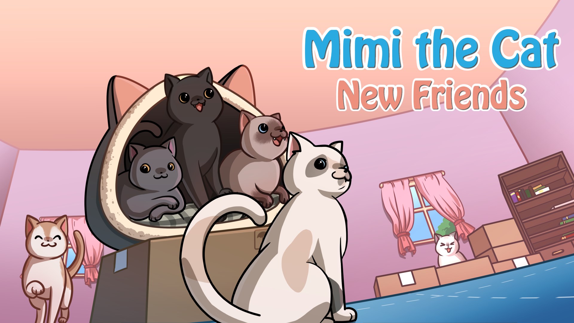 Help Mimi move, climb, or carry boxes to reach her bed and rest.