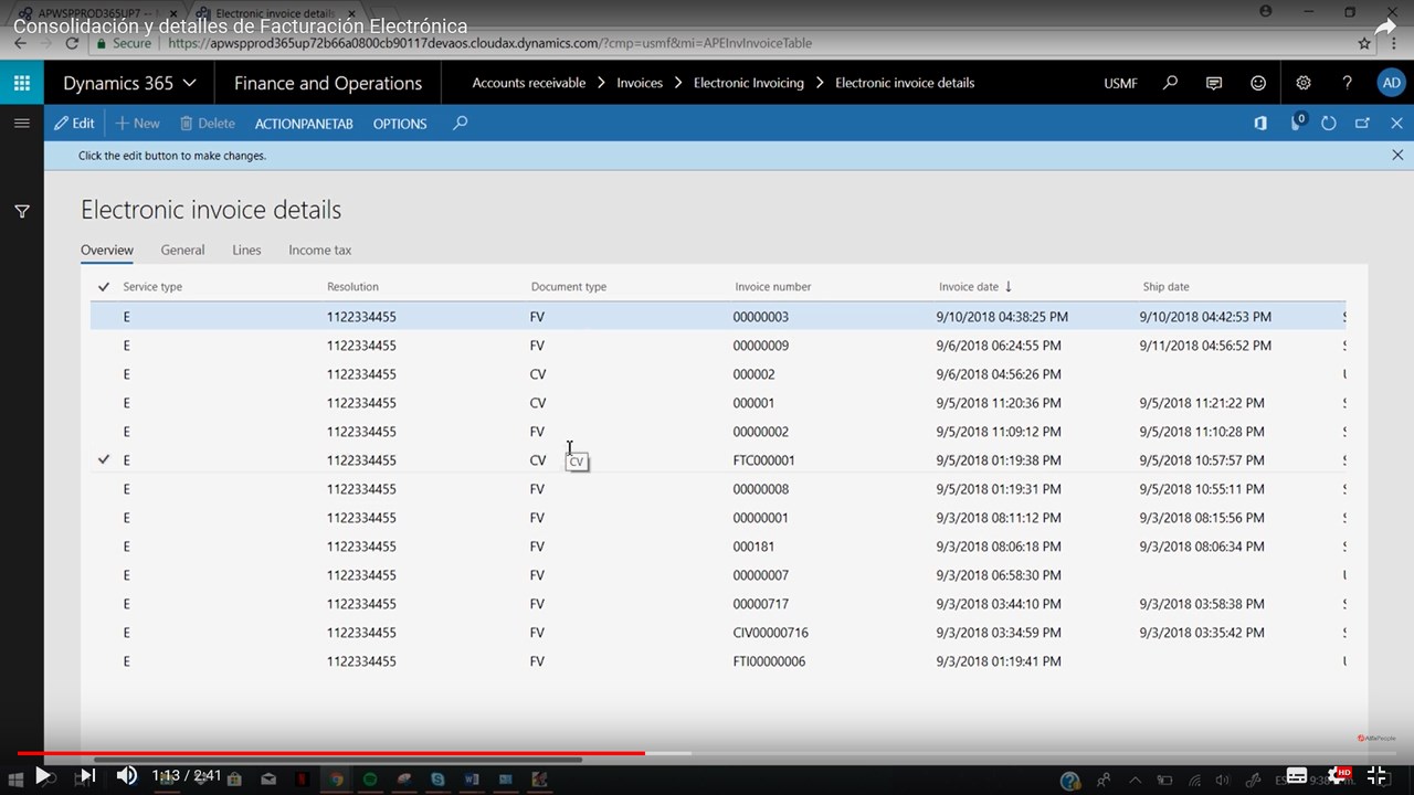 Snapshot 3 of Electronic Invoicing