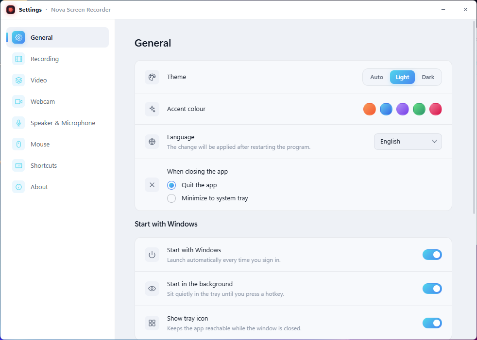 Nova Screen Recorder screenshot