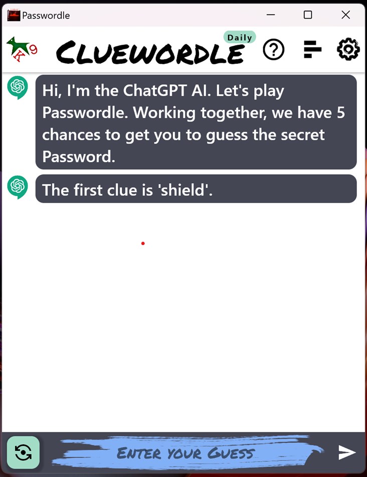 Cluewordle (Windows) Podle: King9 Games