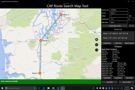 CAP Route Search Map Tool screenshot 1