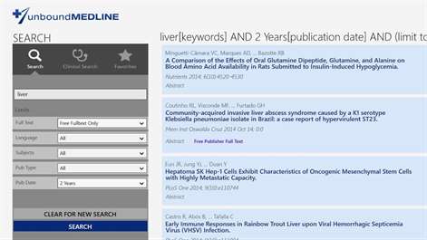 Unbound MEDLINE - PubMed, Journals, and Grapherence™ Access Screenshots 1