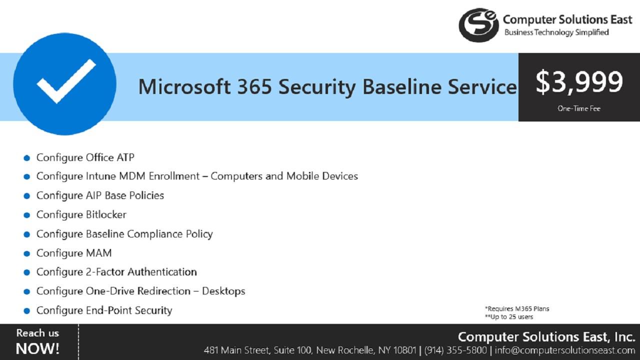 Snapshot 1 of CSE Security Baseline 3 days implementation