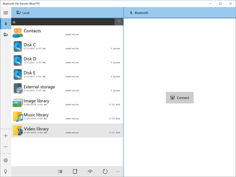  Bluetooth File Transfer BlueFTP for Windows 10 free 