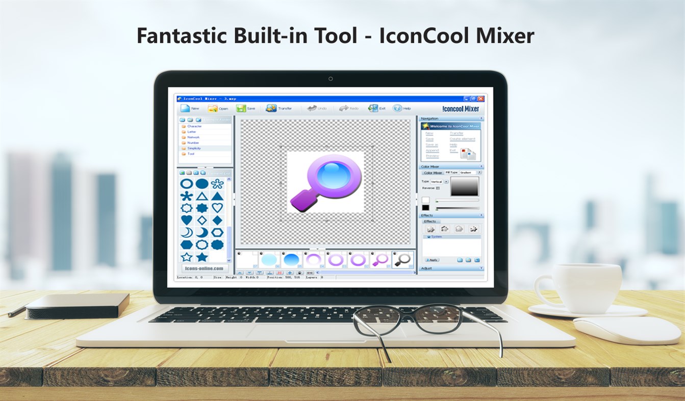 #2. Logo Generator - IconCool Mixer (Windows) 由: Newera Software Technology Inc.