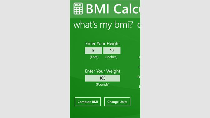 Get Bmi Calculator Microsoft Store