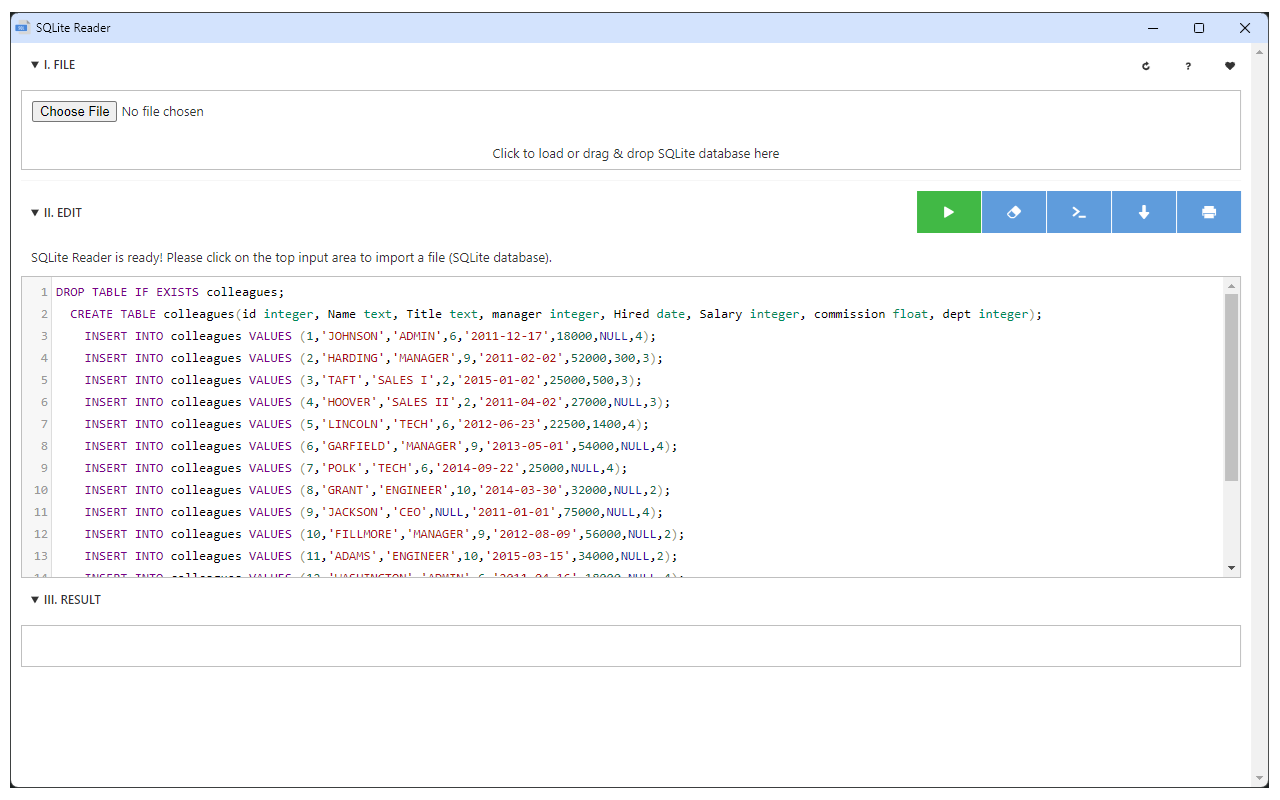 SQLite Reader