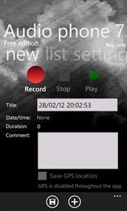 Audio phone 7 - Free screenshot 1