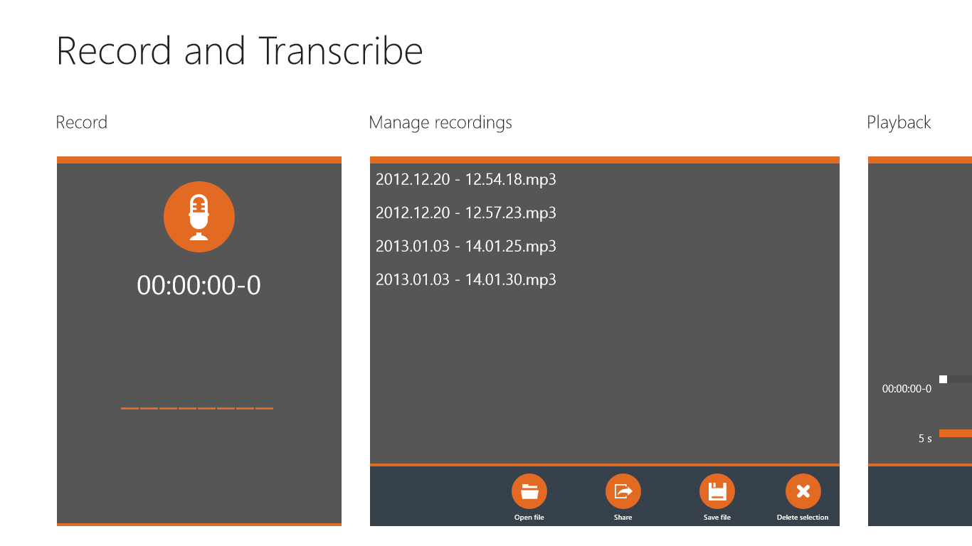 Record and Transcribe for Windows 10