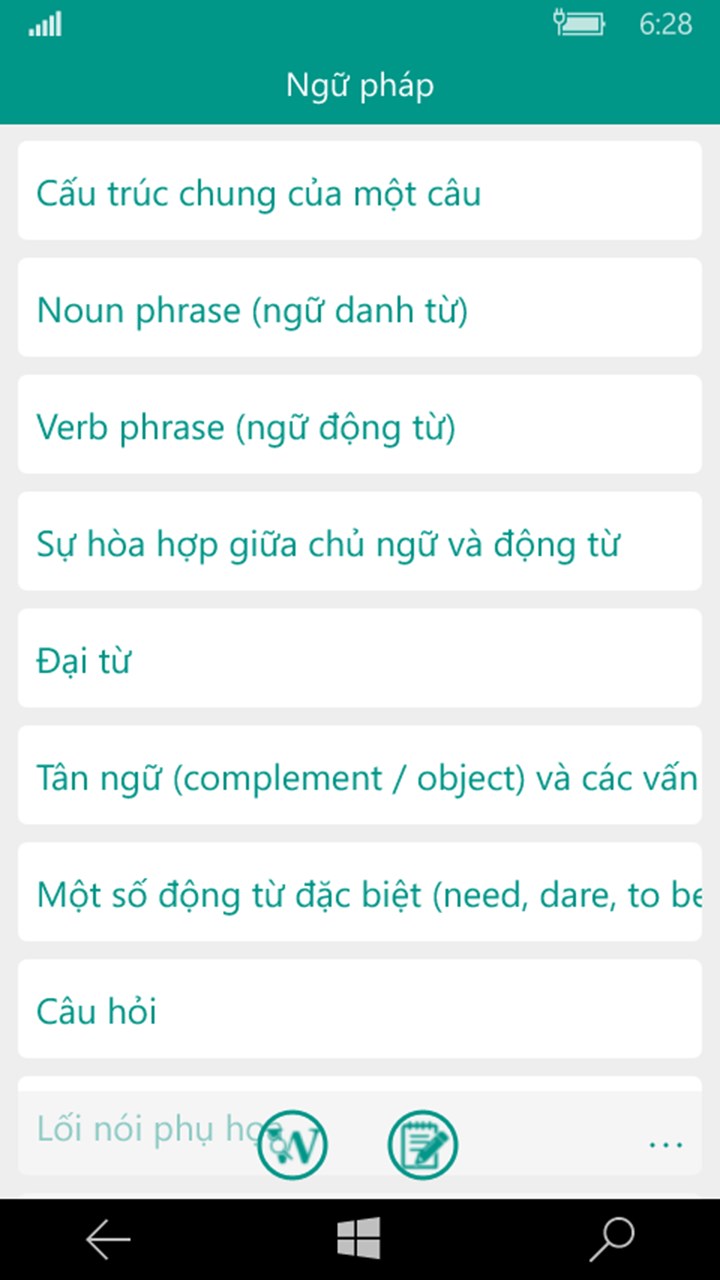 Captura de Pantalla 1 Ngữ Pháp Tiếng Anh - Grammar English windows