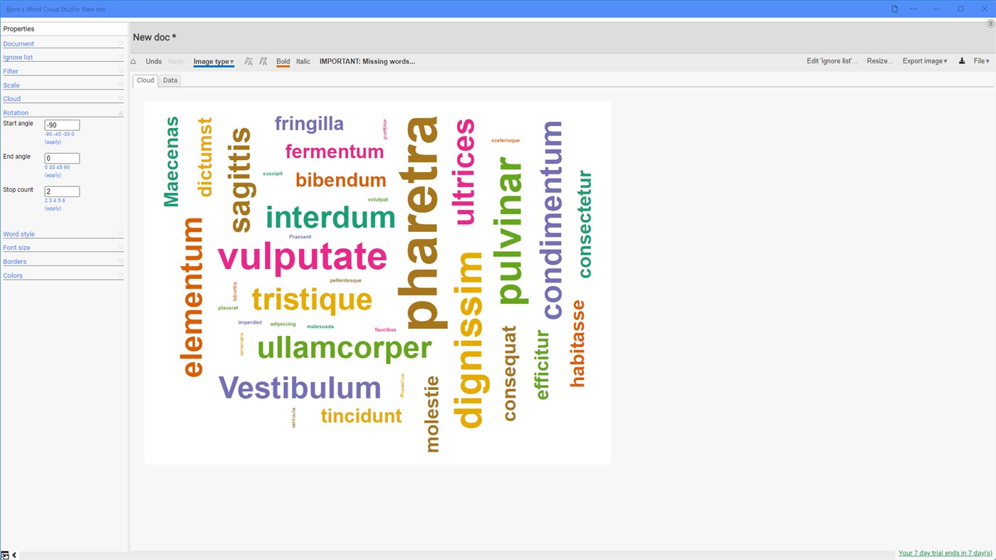 #7. Bjorn's Word Cloud Studio (Windows) Podle: Bjorn's Playground
