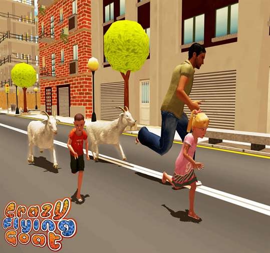 Crazy Flying Goat Simulator 3D screenshot 1