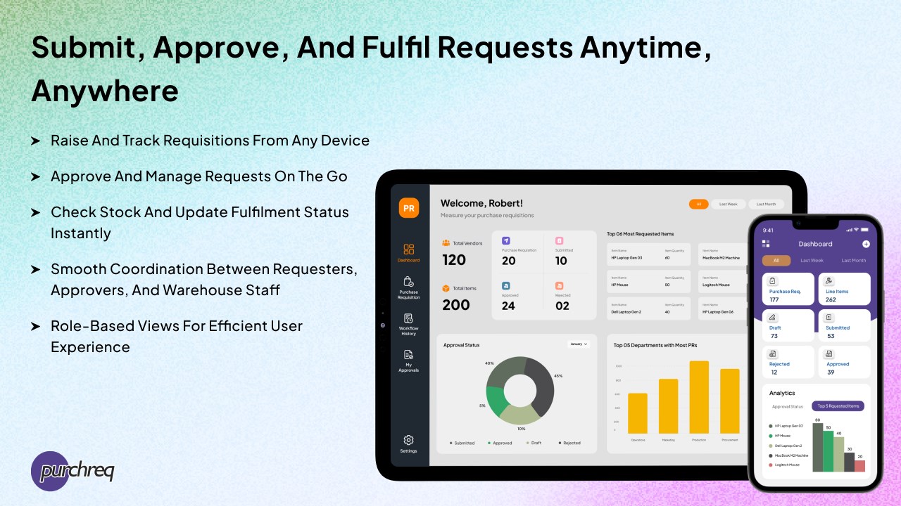 Snapshot 2 of Purchase Requisition App