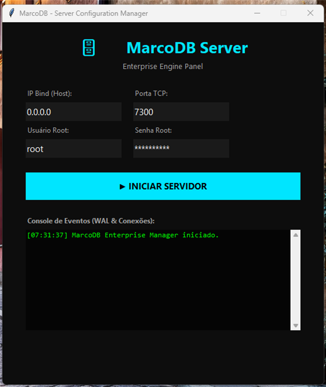 #1. MarcoDB Server (Windows) Ved: SoteroApps