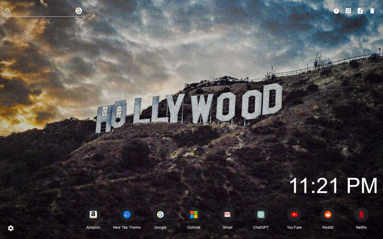 Hollywood Sign Wallpaper New Tab