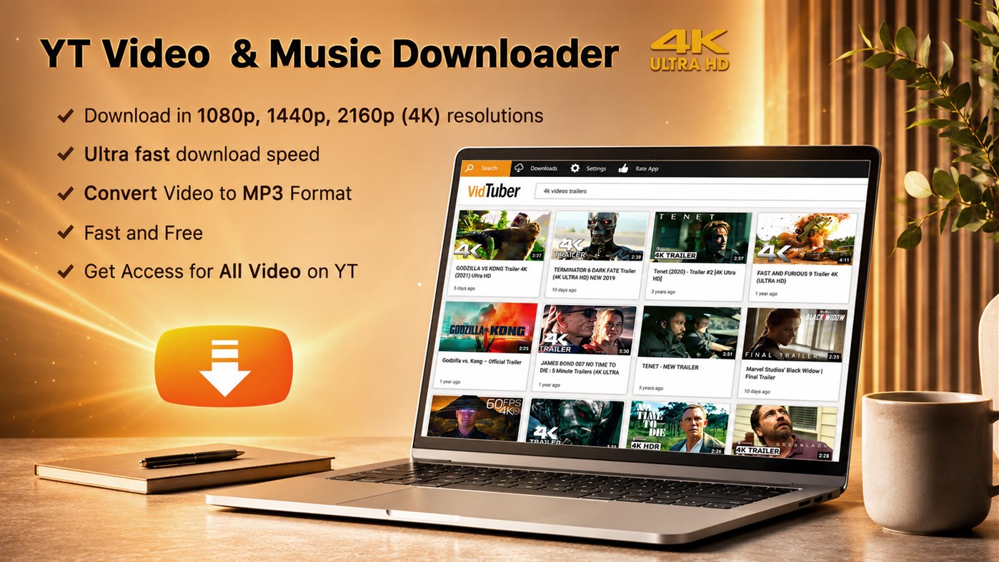 #1. YT Video & MP3 Downloader for VidTuber (Windows) 由: Musically World