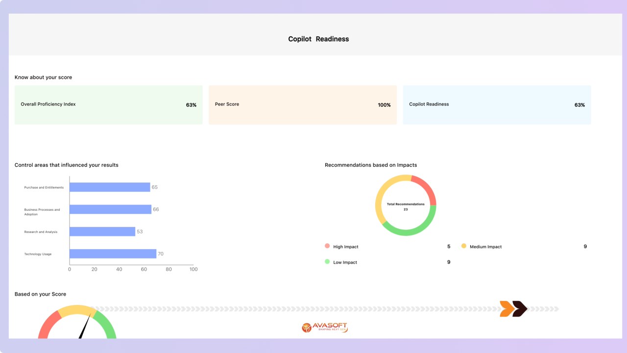 Snapshot 3 of AVASOFT Microsoft 365 Assessment for Copilot Readiness