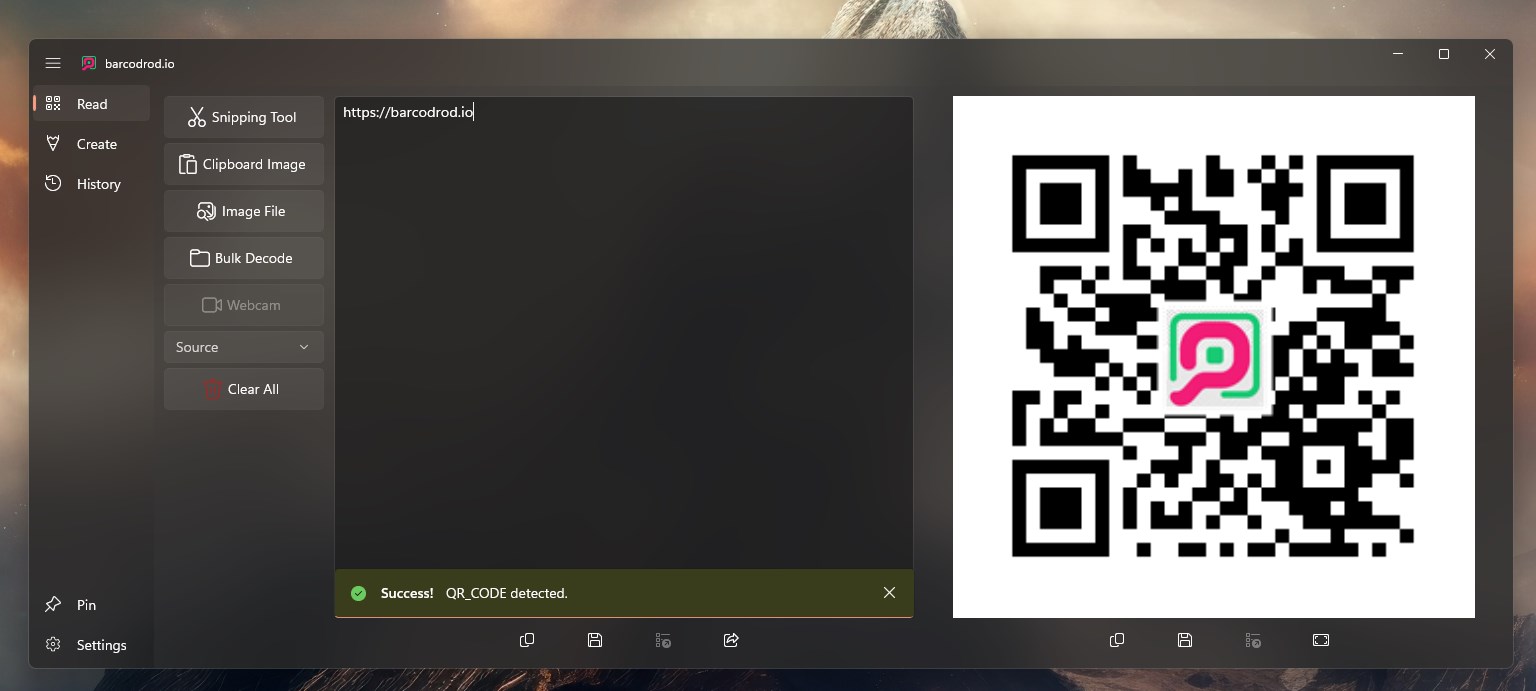 barcodrod.io: QR code and barcode toolkit screenshot