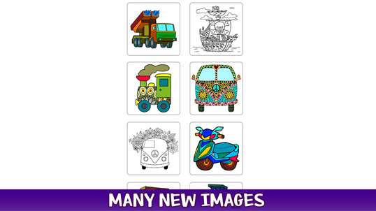 Vehicles Coloring Book Pages screenshot 1